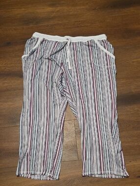 croft & barrow pants red/white /black  3X